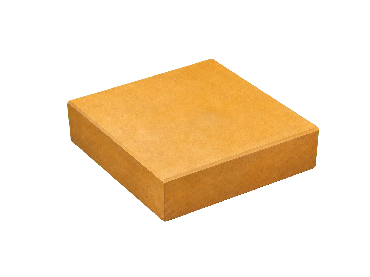 Smooth square paver in warm ochre