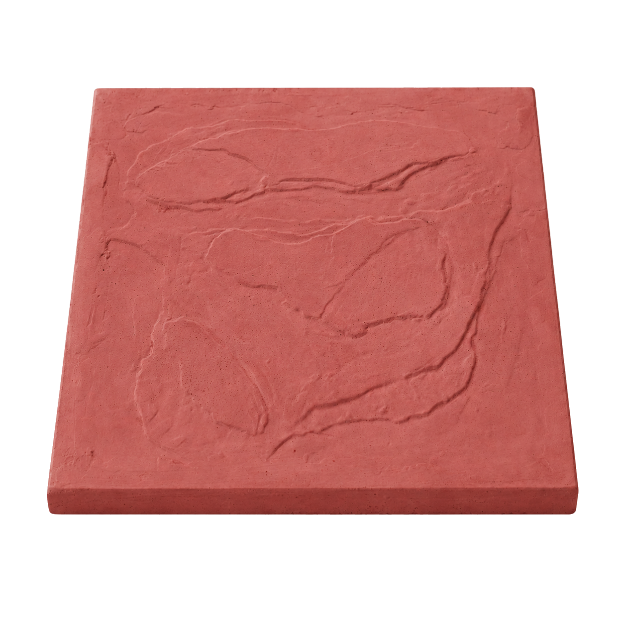 Stone slate tile in deep red